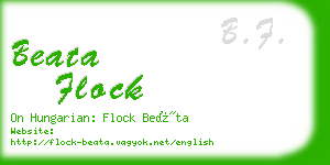 beata flock business card